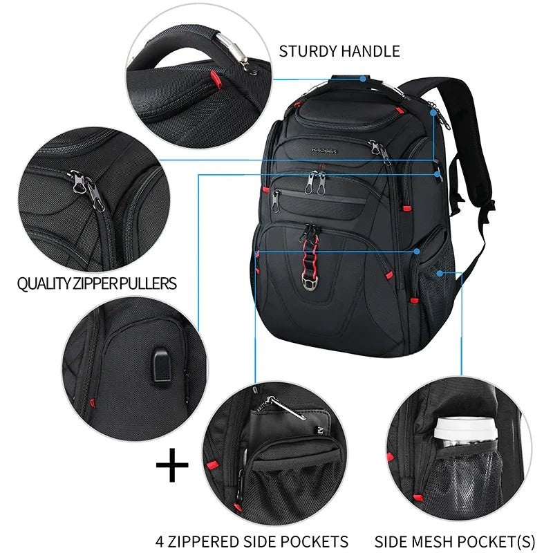KROSER 17.3" TSA Travel Laptop Backpack with USB & RFID - KROSER