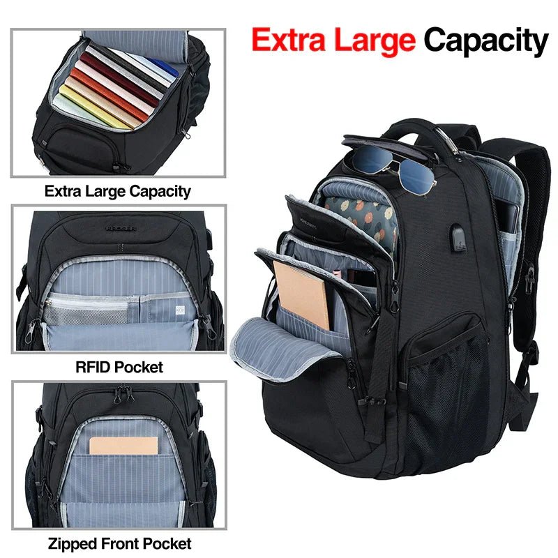 KROSER 18.4" Travel Laptop Backpack with Hard Shell & RFID - KROSER