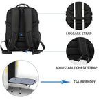 KROSER 18.4" Travel Laptop Backpack with USB & RFID - KROSER