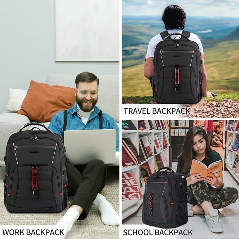 KROSER 18.4" Travel Laptop Backpack with USB & RFID - KROSER