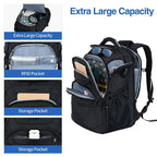 KROSER-KROSER 18.4" TSA Travel Laptop Backpack with USB & RFID-3