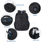 KROSER-KROSER 18.4" TSA Travel Laptop Backpack with USB & RFID-4