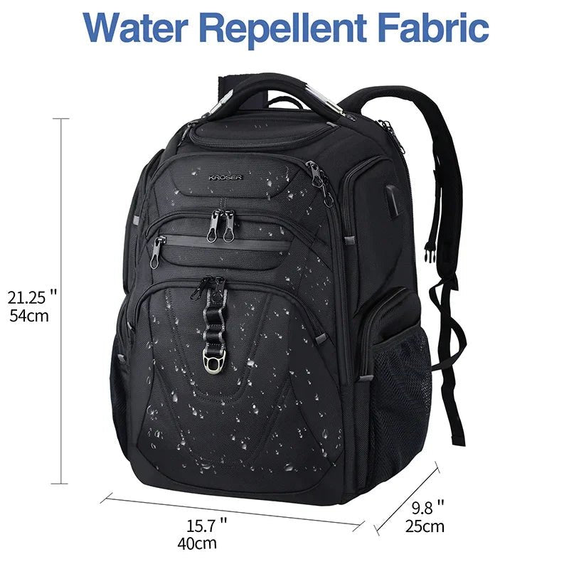 KROSER 18.4" TSA Travel Laptop Backpack with USB & RFID - KROSER