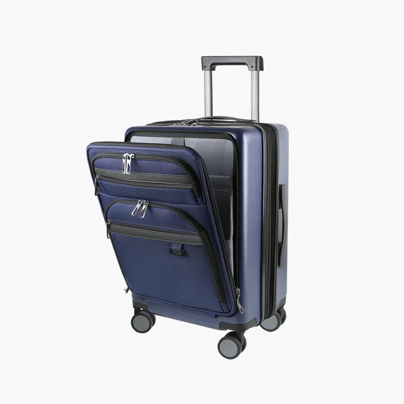 KROSER 20 Inch Front Pocket Carry-On Luggage with TSA Lock & USBYX167QR-NAVY-USUSNAVY