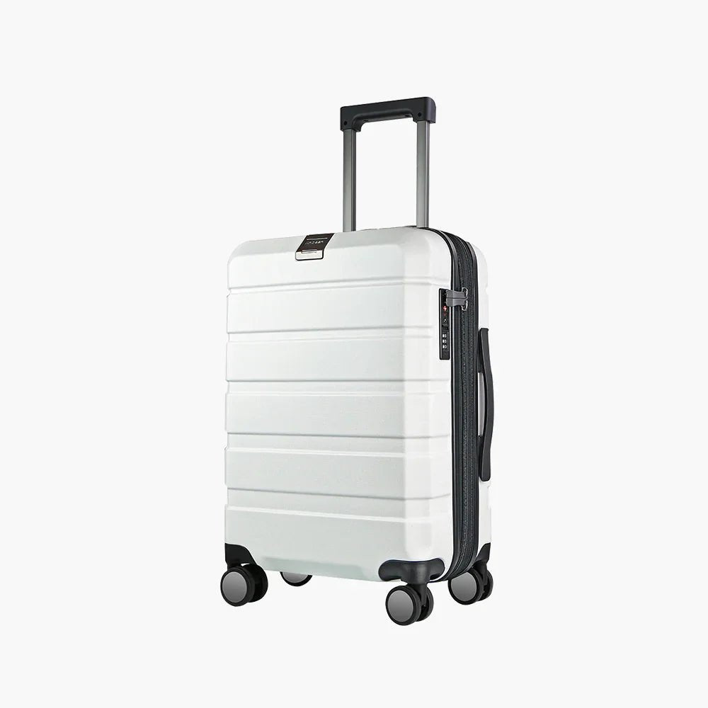 KROSER White 20 Inch Hardside Expandable Carry-On LuggageYX001S-WHITE-USUS