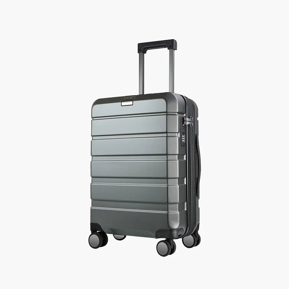 KROSER Steel Grey 20 Inch Expandable Carry-On LuggageYX001S-DG-USUS