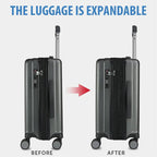 KROSER Black 20 Inch Hardside Carry-On Luggage with USB & TSA LockYX002S-DG-USUS