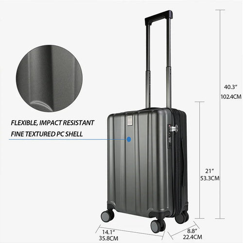 KROSER 20" Hardside Expandable Carry-On Luggage with USB & TSA Lock - KROSER