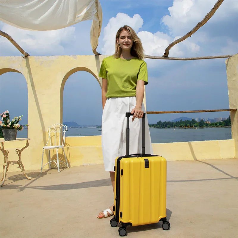 KROSER Yellow 20 Inch Hardside Carry-On Luggage with USB & TSA LockYX002S-YELLOW-USUS