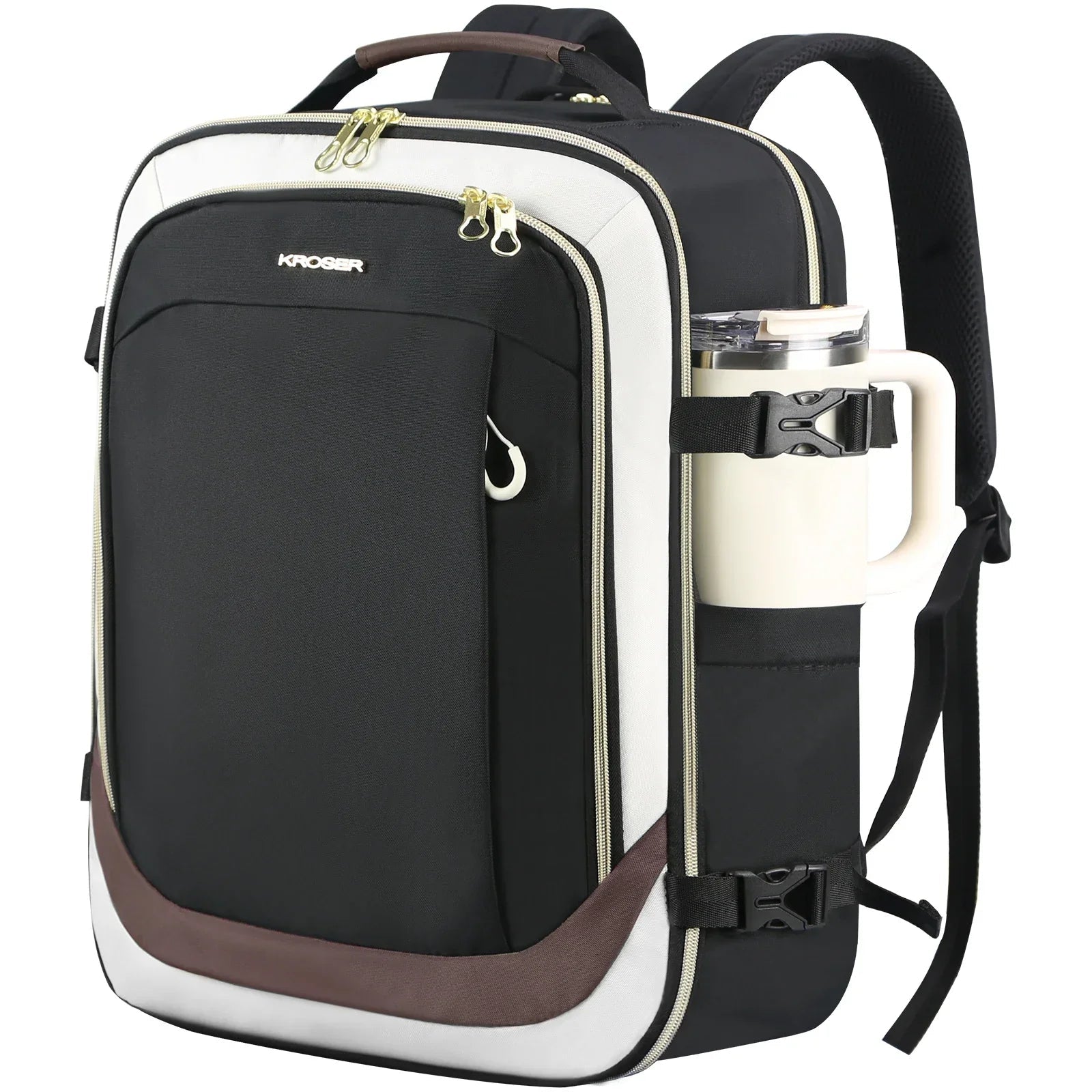 KROSER Black 17.3" Business Travel Laptop Backpack - KROSER