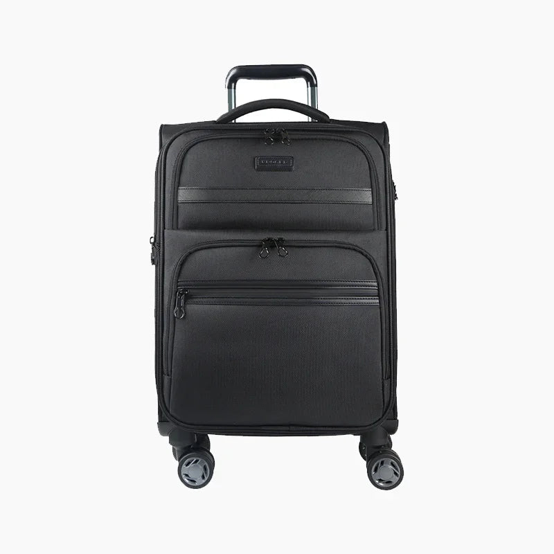 KROSER Black 20 Inch Softside Expandable Carry-On Luggage with USB, TSA Lock & Laptop PocketK161-13F-BLACKUSBlack