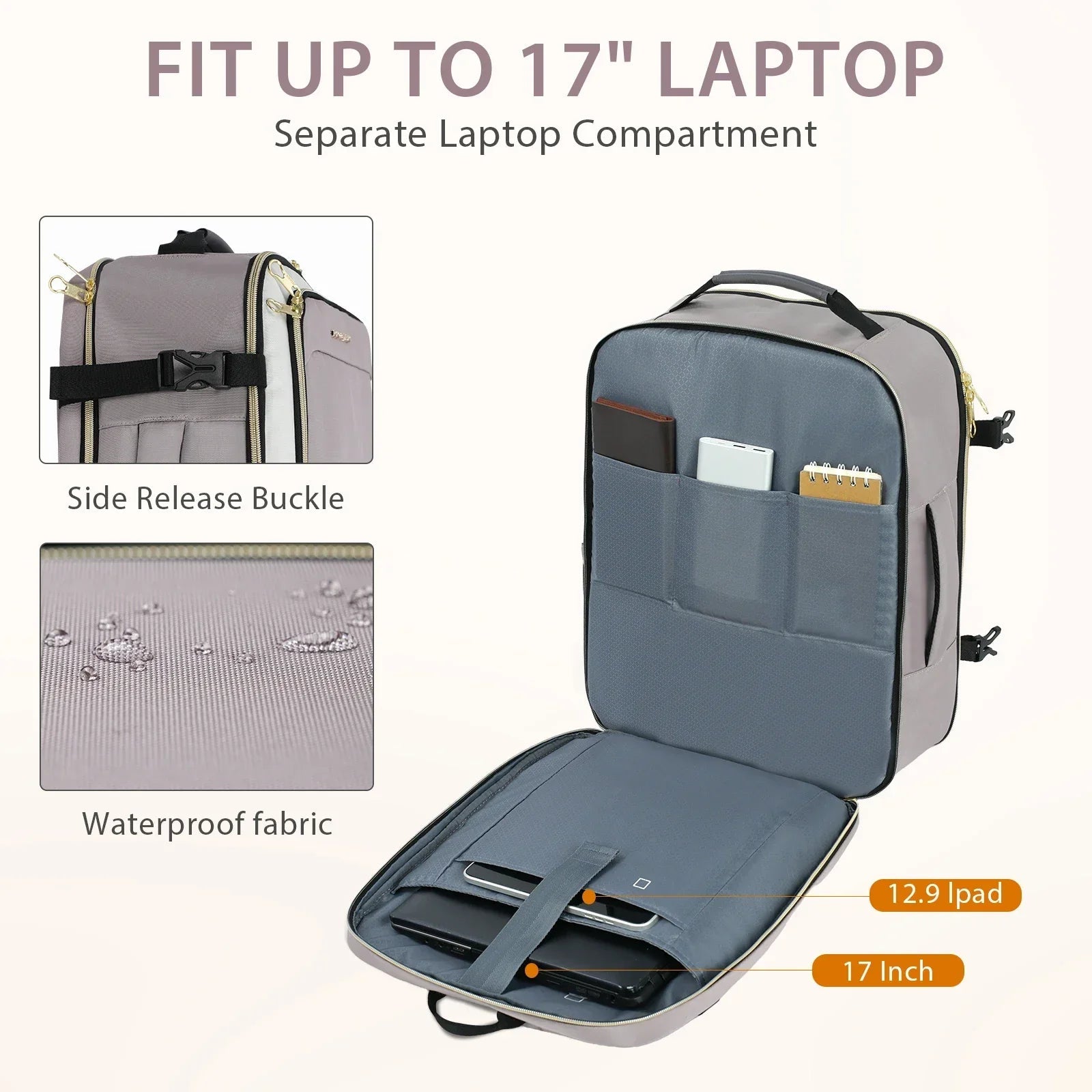 backpacks to fit 17 inch laptop WITZMAN 45L Convertible Nylon Carry On Luggage Backpack for Men Travel Best Gift Ideas 13 PERFECT Backpacks for 17-inch