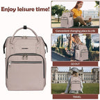 KROSER Pink Foldable Diaper Backpack with Changing StationK9382-GP