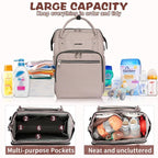 KROSER Pink Foldable Diaper Backpack with Changing StationK9382-GP
