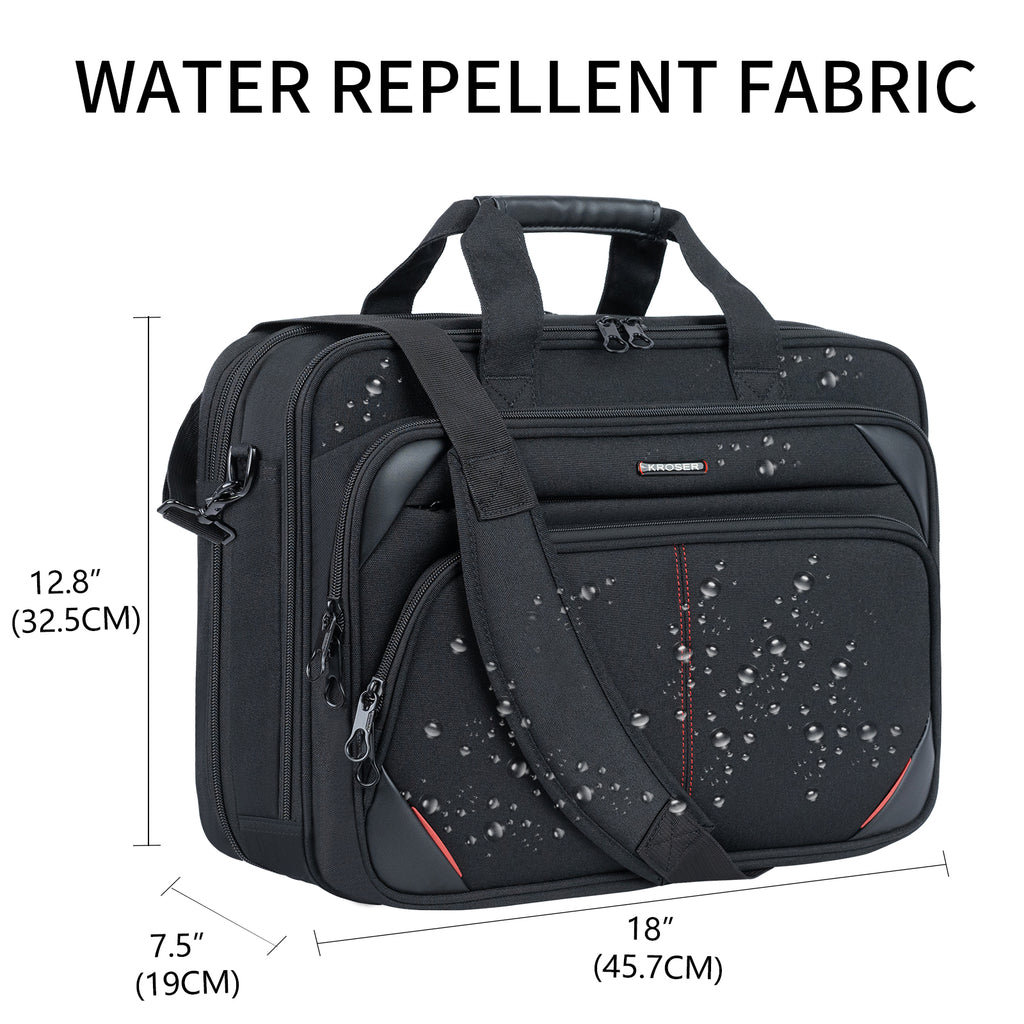 KROSER Expandable Laptop Briefcase with RFID
