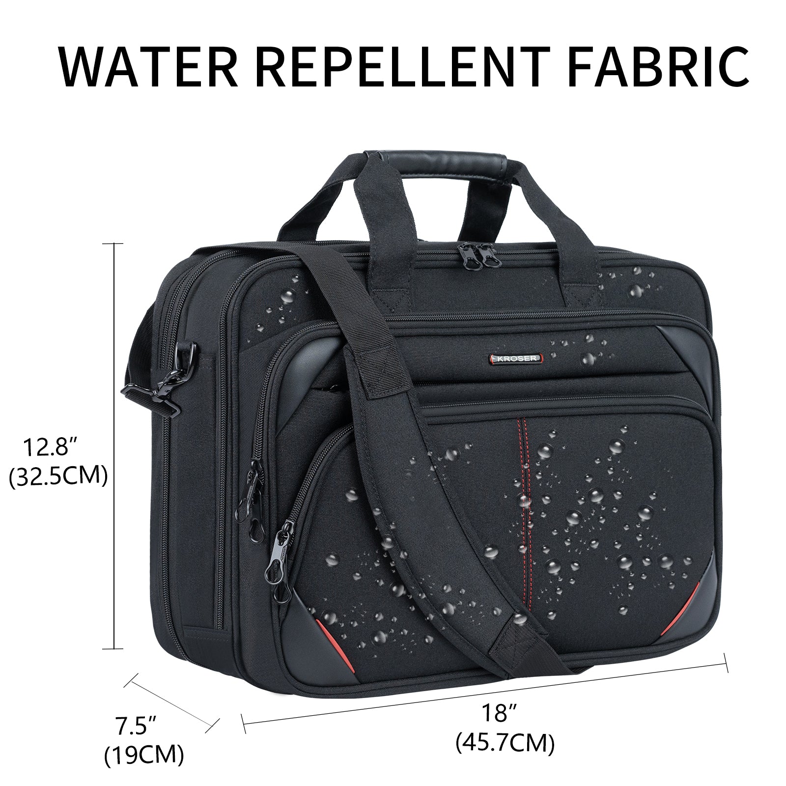 KROSER Expandable Laptop Briefcase with RFID