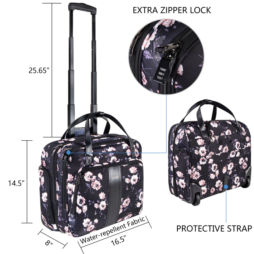 KROSER 15.6" Rolling Laptop Briefcase
