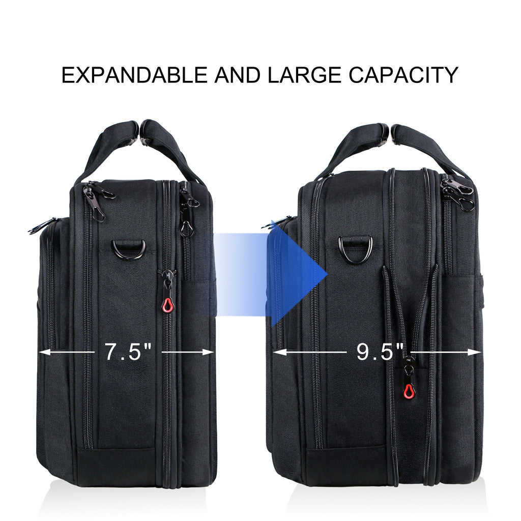KROSER 17.3" Expandable Laptop Briefcase with RFID