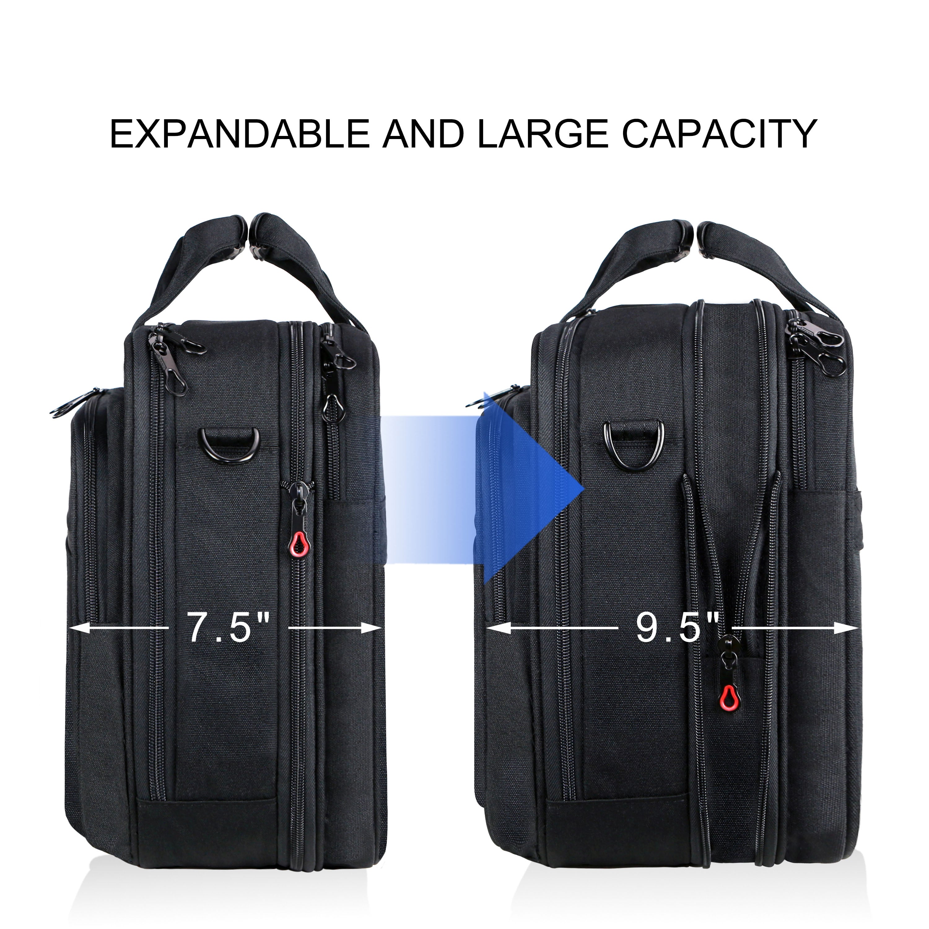 KROSER 17.3" Expandable Laptop Briefcase with RFID