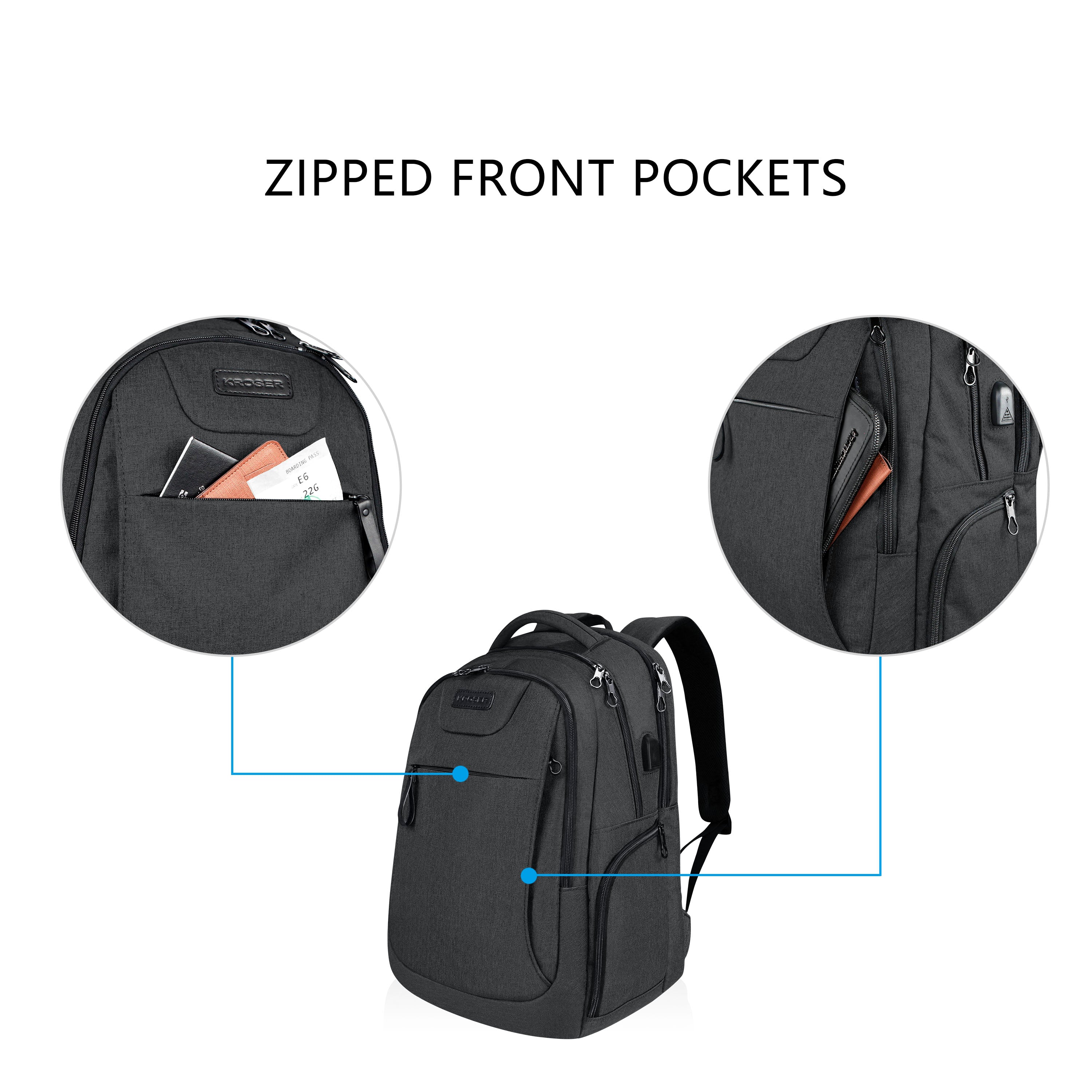KROSER 17.3" Anti-Theft Travel Laptop Backpack