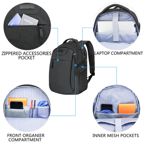 KROSER™ 15.6 Inch Canvas Computer Backpack