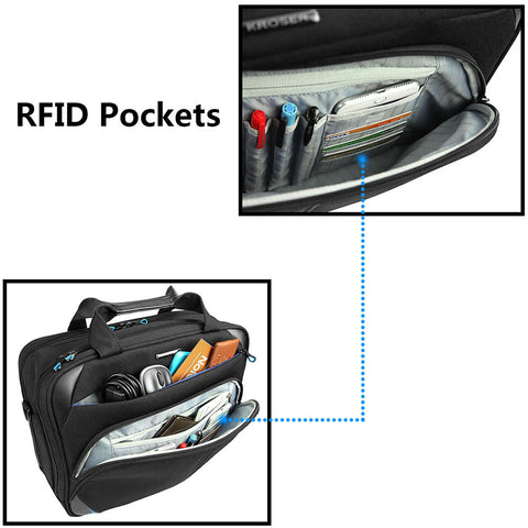 KROSER™ 15.6" Laptop Briefcase Messenger Bag