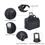 KROSER 17.3" Rolling Laptop Bag Briefcase