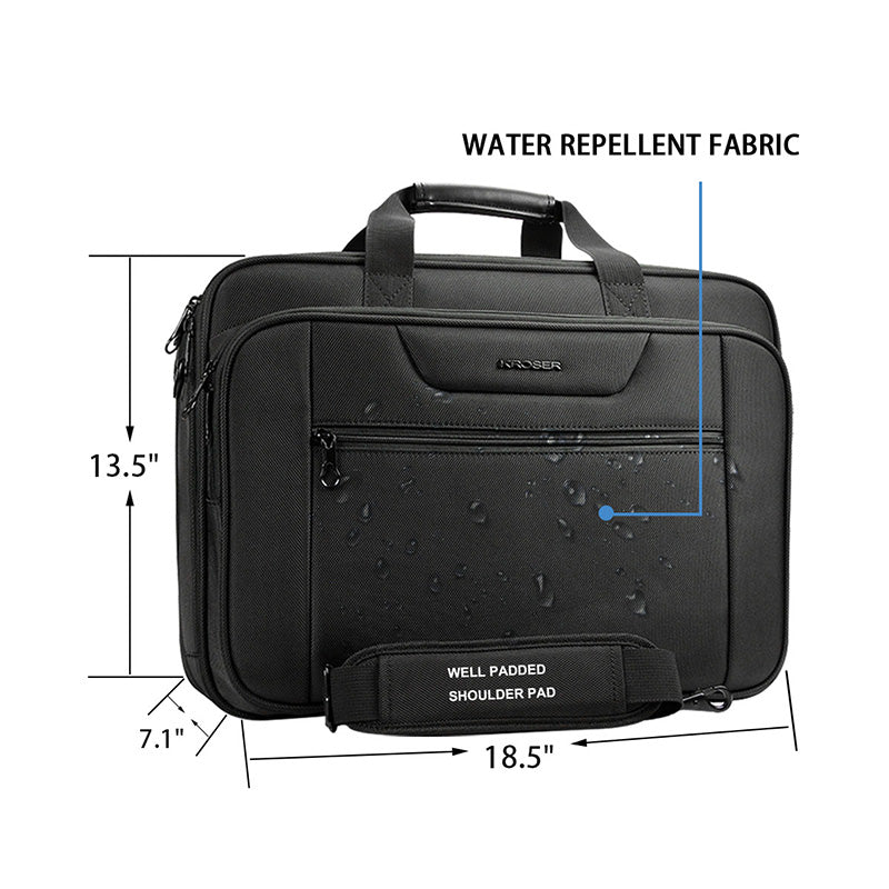 KROSER 18" Expandable Laptop Briefcase