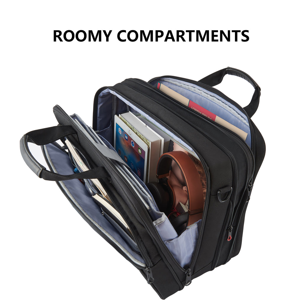 KROSER 17.3" Expandable Laptop Briefcase with RFID