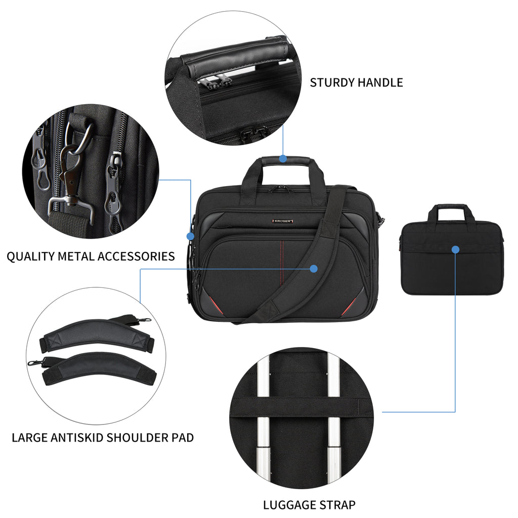 KROSER Expandable Laptop Briefcase with RFID