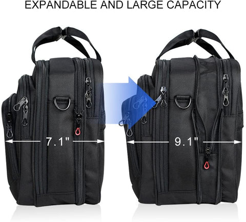 KROSER™ 17.3 Inch Messenger Computer Bag,Black