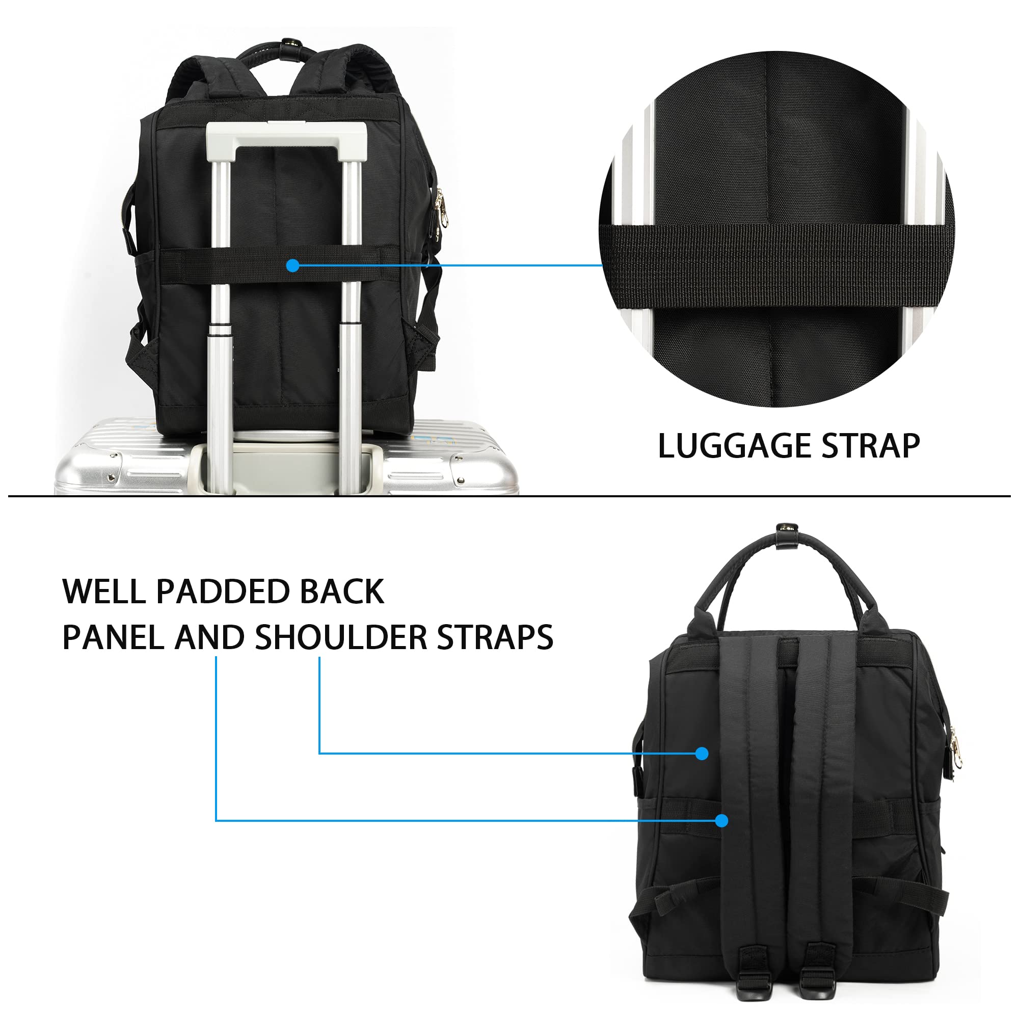 KROSER 15.6" / 17" Laptop Backpack with USB Port