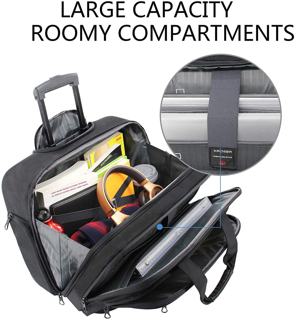 KROSER 17.3" Rolling Laptop Bag
