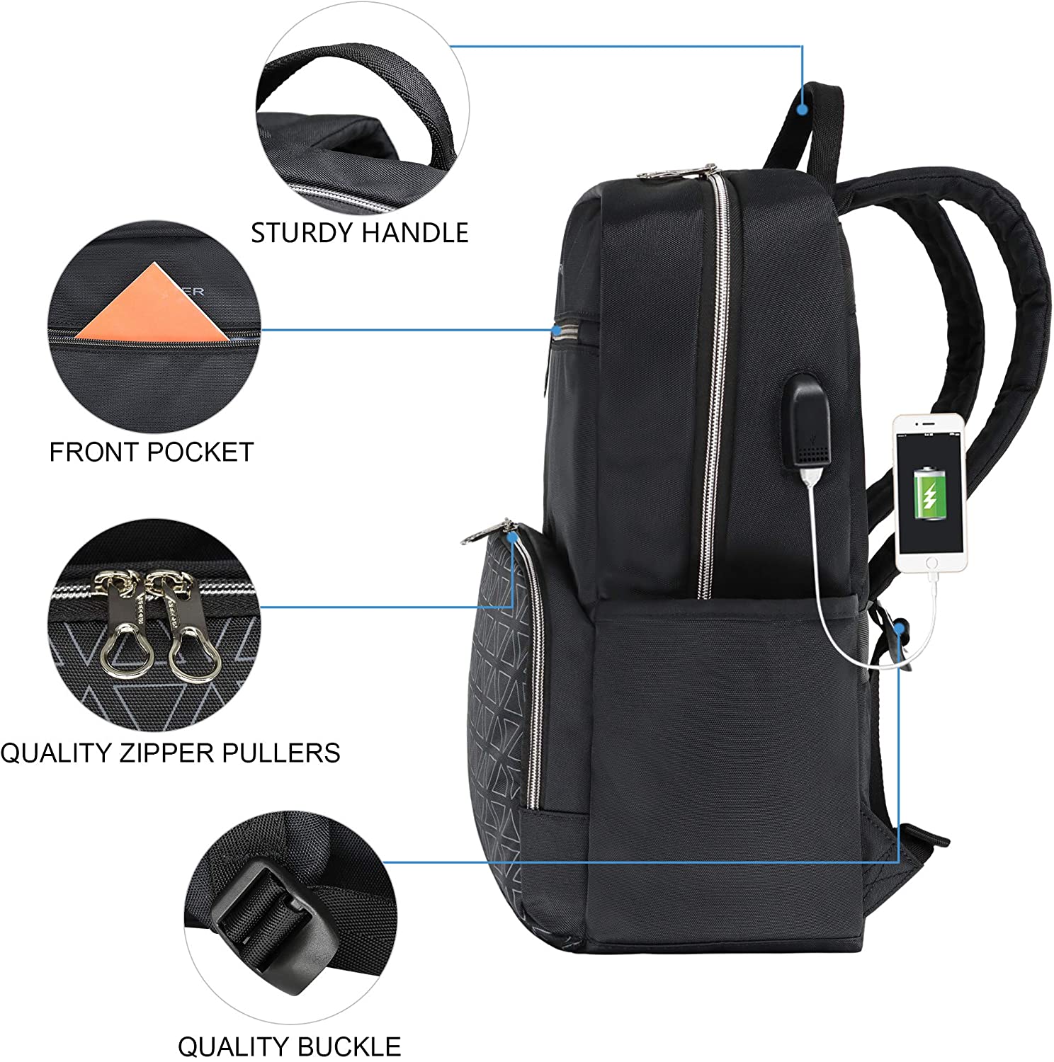 KROSER 15.6" Nylon Laptop Backpack