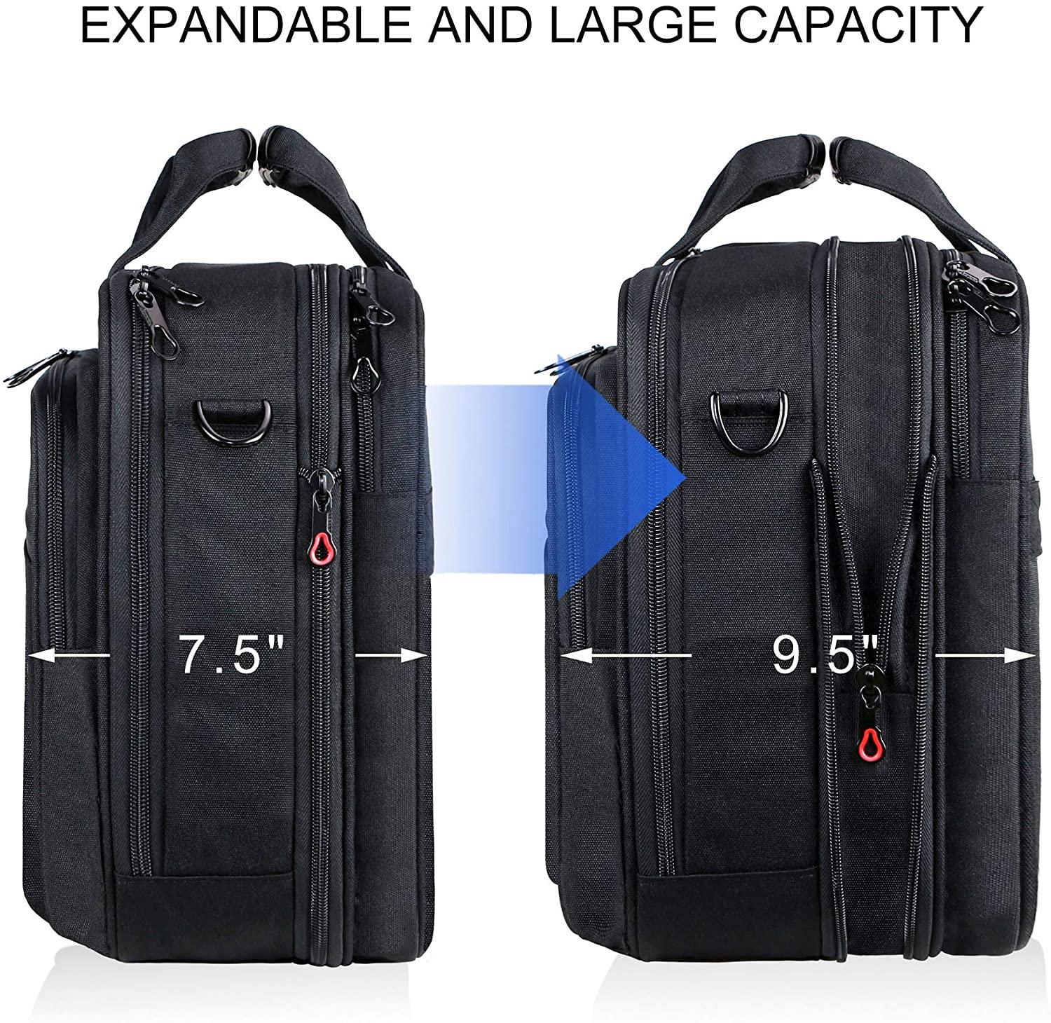 KROSER 17.3" Expandable Laptop Briefcase with RFID