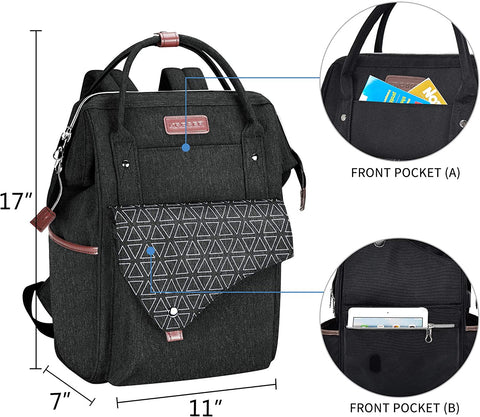 KROSER™ 15.6 Inch Laptop Backpack With USB Charging Port.