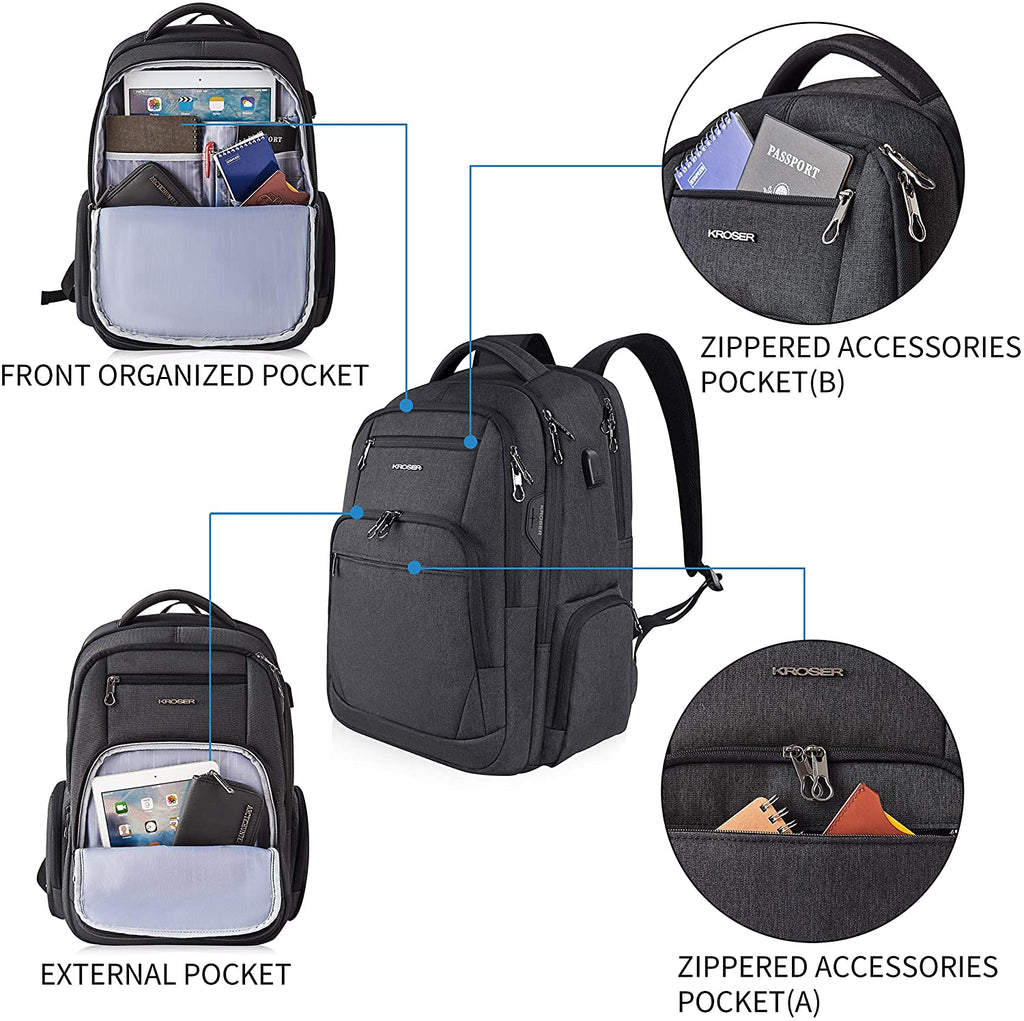 KROSER 17.3" Business Travel Laptop Backpack