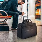KROSER-KROSER 17.3" Rolling Laptop Bag Briefcase-6