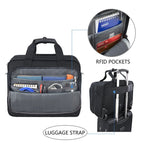 KROSER-KROSER 17.3" Rolling Laptop Bag Briefcase-4