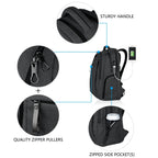 KROSER 17.3" Black Anti-Theft Laptop BackpackXXK969-USUS