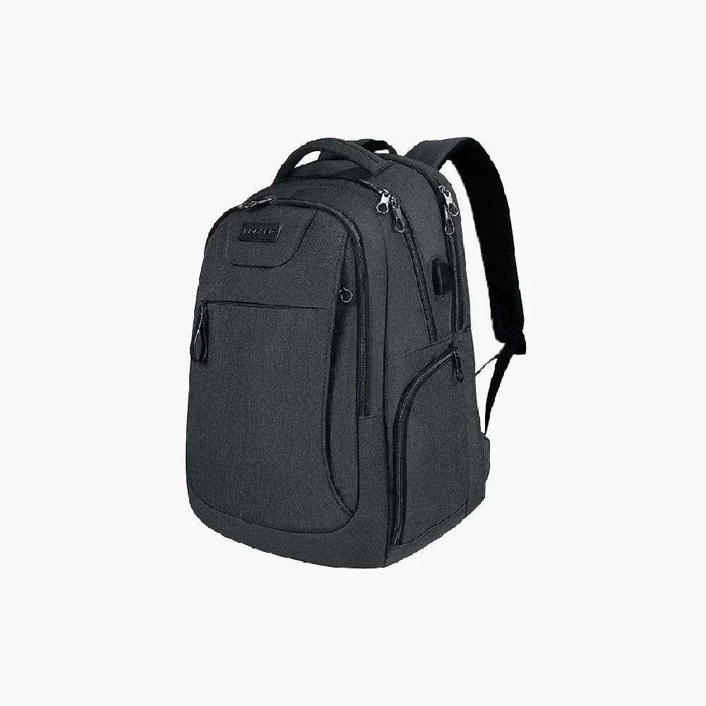 KROSER Black 17.3" Anti-Theft Laptop Backpack for Travel & Work - KROSER